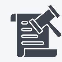 Icon Law. related to Justice symbol. glyph style. simple design editable vector