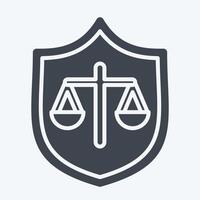 Icon Justice. related to Justice symbol. glyph style. simple design editable vector