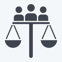 Icon Judgment. related to Justice symbol. glyph style. simple design editable 1 vector