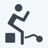 Icon Guilty. related to Justice symbol. glyph style. simple design editable vector