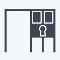 Icon Jail. related to Justice symbol. glyph style. simple design editable vector