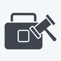 Icon Case. related to Justice symbol. glyph style. simple design editable vector