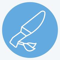Icon Knife. related to Native American symbol. blue eyes style. design editable vector