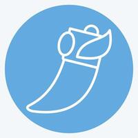 Icon Claw. related to Native American symbol. blue eyes style. design editable vector