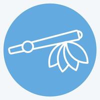 Icon Calumet. related to Native American symbol. blue eyes style. design editable vector