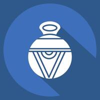 Icon Vase. related to Native American symbol. long shadow style. design editable vector