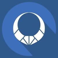 Icon Neklace. related to Native American symbol. long shadow style. design editable vector