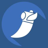 Icon Claw. related to Native American symbol. long shadow style. design editable vector
