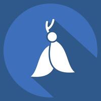 Icon Feather. related to Native American symbol. long shadow style. design editable vector