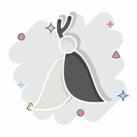 Icon Feather. related to Native American symbol. comic style. design editable vector