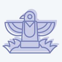Icon Totem. related to Native American symbol. two tone style. design editable vector