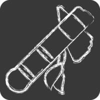 Icon Toma Hawk. related to Native American symbol. chalk Style. design editable vector