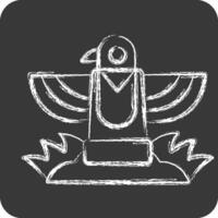 Icon Totem. related to Native American symbol. chalk Style. design editable vector
