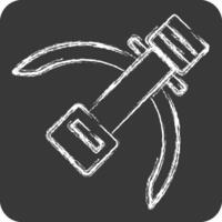 Icon Crossbow. related to Native American symbol. chalk Style. design editable vector