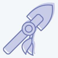 Icon Spear. related to Native American symbol. two tone style. design editable vector
