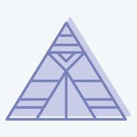 Icon Tent. related to Native American symbol. two tone style. design editable vector