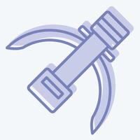 Icon Crossbow. related to Native American symbol. two tone style. design editable vector