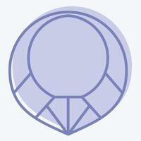 Icon Neklace. related to Native American symbol. two tone style. design editable vector