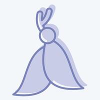 Icon Feather. related to Native American symbol. two tone style. design editable vector