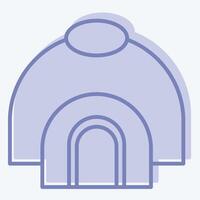 Icon Hut. related to Native American symbol. two tone style. design editable vector
