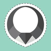 Sticker line cut Neklace. related to Native American symbol. design editable vector