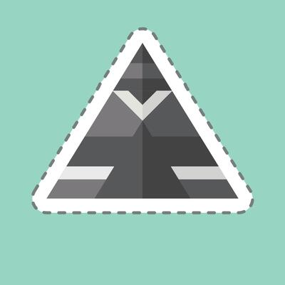 Sticker line cut Tent. related to Native American symbol. design editable
