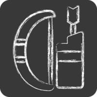 Icon Arrow and Bow. related to Native American symbol. chalk Style. design editable vector