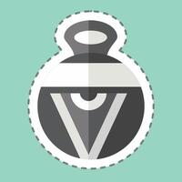 Sticker line cut Vase. related to Native American symbol. design editable vector