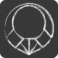 Icon Neklace. related to Native American symbol. chalk Style. design editable vector