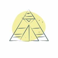Icon Tent. related to Native American symbol. Color Spot Style. design editable vector