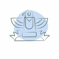 Icon Totem. related to Native American symbol. Color Spot Style. design editable vector