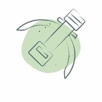 Icon Crossbow. related to Native American symbol. Color Spot Style. design editable vector
