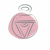 Icon Vase. related to Native American symbol. Color Spot Style. design editable vector