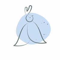 Icon Feather. related to Native American symbol. Color Spot Style. design editable vector