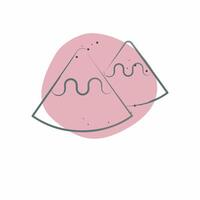 Icon Mountain. related to Native American symbol. Color Spot Style. design editable vector