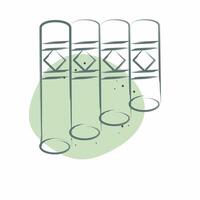 Icon Panpipe. related to Native American symbol. Color Spot Style. design editable vector