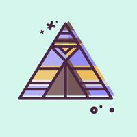 Icon Tent. related to Native American symbol. MBE style. design editable vector