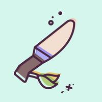 Icon Knife. related to Native American symbol. MBE style. design editable vector