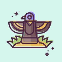 Icon Totem. related to Native American symbol. MBE style. design editable vector