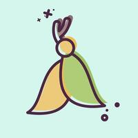 Icon Feather. related to Native American symbol. MBE style. design editable vector