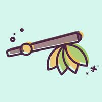 Icon Calumet. related to Native American symbol. MBE style. design editable vector