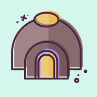 Icon Hut. related to Native American symbol. MBE style. design editable vector