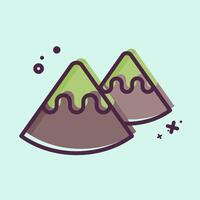 Icon Mountain. related to Native American symbol. MBE style. design editable vector