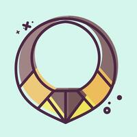 Icon Neklace. related to Native American symbol. MBE style. design editable vector
