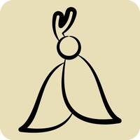 Icon Feather. related to Native American symbol. hand drawn style. design editable vector