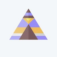 Icon Tent. related to Native American symbol. flat style. design editable vector