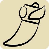 Icon Claw. related to Native American symbol. hand drawn style. design editable vector