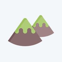 Icon Mountain. related to Native American symbol. flat style. design editable vector