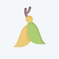 Icon Feather. related to Native American symbol. flat style. design editable vector
