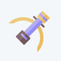 Icon Crossbow. related to Native American symbol. flat style. design editable vector